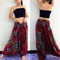 【CW】 Ladies fashion ladies Beach Baggy Boho Gypsy Hippie Pants high waist print loose Harem