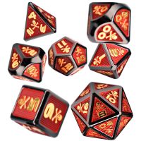 Skull and Bones Large Size Metal Dice Set for TRPG DND Dice Games D4 D6 D8 D10 D D12 D20