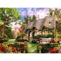 House Flower Landscape DIY Embroidery Cross Stitch 11CT Kits Craft Needlework Set Cotton Thread Printed Canvas Home Sale