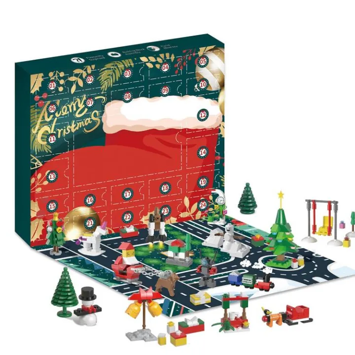 Kids advent calendar 2022 building block christmas 24 days countdown