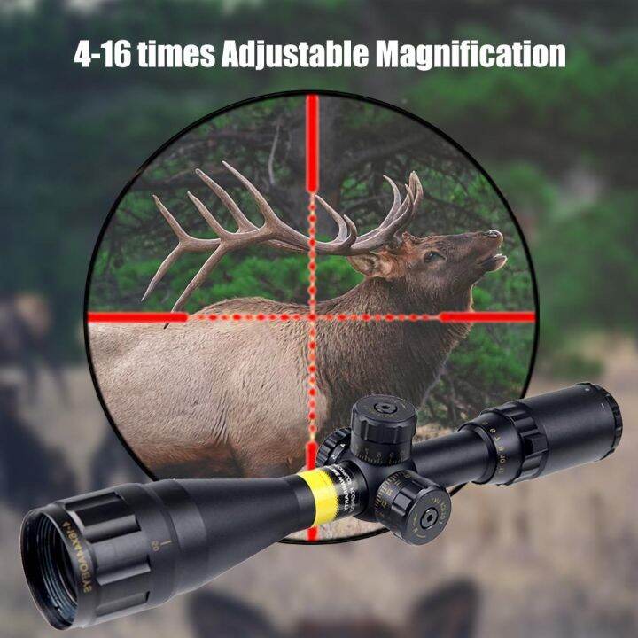 bsa-optics-ยุทธวิธี-4-16x44-st-optic-cross-sight-สีเขียวสีแดง-illuminated-optic-ขอบเขต-11-20-มม-with-cr2032-3v-battery