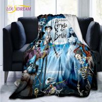 [High-end blanket] ภาพยนตร์เคลื่อนไหว Tim Burton 39; S Corpse Bride Love ผ้าห่มผ้าคลุมเตียงลายสก๊อตพรมผ้าคลุมเตียงโซฟาบ้านผ้าห่มอบอุ่นเด็กผ้าห่ม