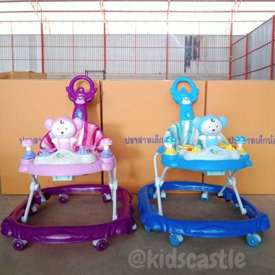 Kids Castle รถหัดเดิน รถหัดเดินเด็ก หน้าพี่ลิงรุ่นจัมโบ้มีเสียงเพลง มีไฟ มีที่เข็น ล็อคล้อได้