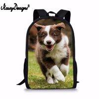 NOISYDESIGNS Drop Shipping Border Collie Puppy Backpack For Women Men Personality Women Backbag Male Laptop Double Shoulder Bags