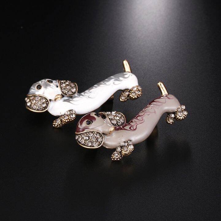 cute-dachshund-dog-enamel-brooch-pin-shiny-rhinestone-animals-shape-collar-broaches-for-women-men-kids-jewelry-accessories