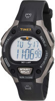 Timex Ironman Classic 30 Full-Size 38mm Watch Black/Gray/Orange Accent