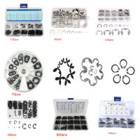 70-600ชิ้นกล่องสแตนเลสเหล็กสีดำรวมกัน E-Type Circlip Kit ชุดแหวนสแน็ป,แหวนยึดแหวนสแตนเลสเหล็กสีดำ