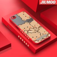 JIUMOO เคสสำหรับ Xiaomi Redmi 5 5A 5 PLus เคสแบบเต็มจอลายหมีน่ารักบางมีน้ำค้างแข็งโปร่งใสแข็งขอบสี่เหลี่ยมกันกระแทกปลอกซิลิโคนคลุมทั้งหมดเคสนิ่มป้องกัน