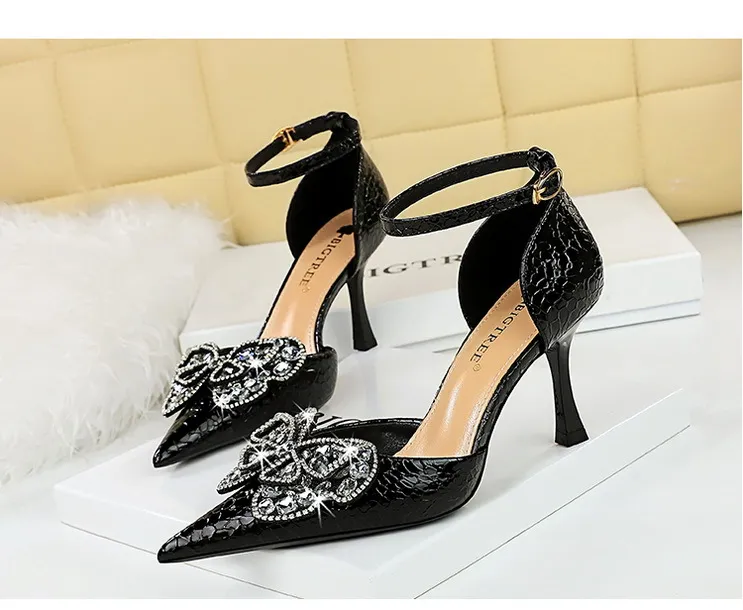 8323-H23 European and American Banquet Women's Shoes High Heel Low