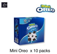 ใหม่ Oreo Mini Original โอรีโอ มินิคุกกี้สอดไส้ครีม (รสวานิลลา)  20.4 กรัม x 10 ถุง BBE:04/2024