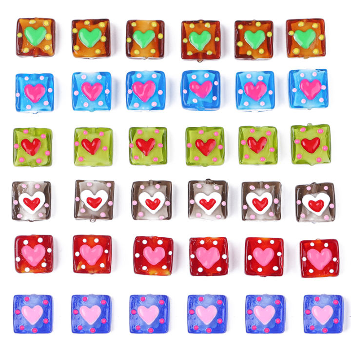 1pc-15mm-handmade-square-cube-lampwork-ลูกปัดแก้ว-heart-charms-สำหรับ-diy-เครื่องประดับหัตถกรรมทำ-accessories