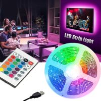 LED Light String 60Leds Computer Desk Atmosphere Light 24-key Remote Control 5050 Multicolor Home Decoration 2M 5M Light Strip LED Strip Lighting