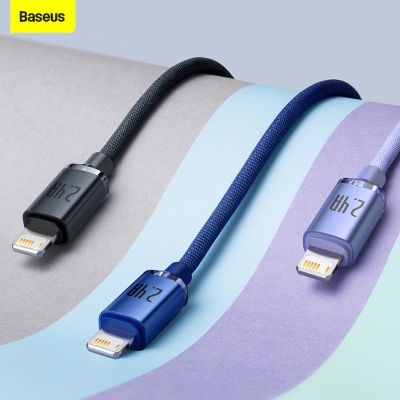 Baseus สาย USB 2.4A สำหรับสายชาร์จโทรศัพท์ R สำหรับ Ipad USB R 8ชาร์จเร็วสูงสุด14 13 12 11Pro X XR 8สำหรับ Ipad USB R สายรับส่งข้อมูล