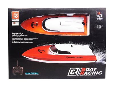 เรือยอร์ชไฮสปีด เร็วพิเศษ บังคับวิทยุ ประสิทธิภาพสูง สีส้ม ZT Realistic Yacht Toy RC High Performance Racing Boat High-Speed Surfing Sport Game (Orange)