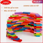 Đồ chơi xếp hình domino 1000 chi tiết bằng gỗ nhiều màu sắc cho bé
