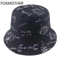 {You have a hat}Foxmher New Panama สีดำขาวตัวอักษรคณิตศาสตร์ฟังก์ชั่นพิมพ์การตกปลาของชาวประมงหมวกหมวกทรงถังผู้หญิง2021