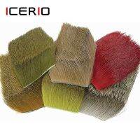 ICERIO 5 Piece Natural Deer Hair for Fly Tying Dry Flies Hopper Caddis Wings and Bodies Spinning Bass Bugs Making Material