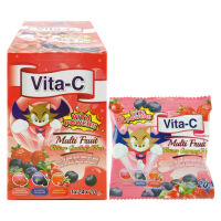 [&amp;gt;ยกกล่องกัมมี่ชมพู 24 ซอง&amp;lt;] Vita Power Gummy 20g T.MAN มัลติฟรุต ผสมวิตามินซี รวม 3 รส (Exp 28/3/24)