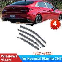 Deflectors for Hyundai Elantra CN7 2021~2022 Avante i30 Sedan Accessories Car Side Windows Visors Rain Eyebrow Guards Sun Visor