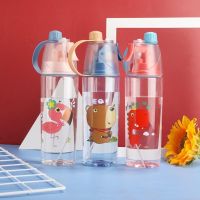 【CC】✤☸  400/600ml Kids Cartoon Leakproof Bottle Outdoor Spray Cup Kettle