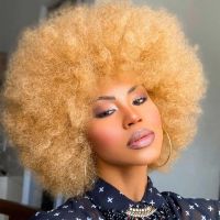 Short Synthetic Afro Wigs For Black Women African Black Pink Fluffy Soft Cosplay Natural Hair Afro Kinky Curly Wig With Bangs