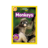 English original genuine picture book National Geographic Kids Level 2: monkeys national geographic classification reading childrens Science Encyclopedia English childrens book