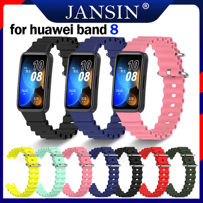 สาย สร้อยข้อมือสำหรับ huawei Band 8 ของแท้ ซิลิโคน Ocean สายนาฬิกา huawei Band 8 นาฬิกาอุปกรณ์เสริมเสริม