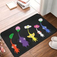 Pikmin Game Kitchen Non-Slip Carpet Cute Pattern Blue Bedroom Mat Entrance Door Doormat Floor Decor Rug