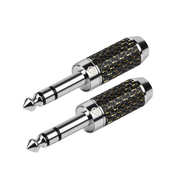 2pcs Jack 6.35 Speakon Connectors For Soldering 6mm 8mm Speaker Wire 6