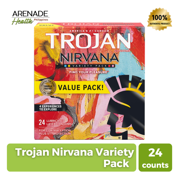 Ribbed And Dotted Condoms Trojan Pleasure Pack Variety Condoms 40 Count -  Lubricated Latex Expires 10/2027 Lubricated Latex Condoms
