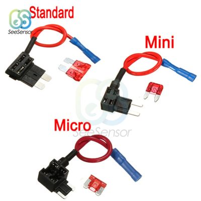 【YF】 12V Fuse Holder Add-a-circuit TAP Adapter Micro Mini Standard ATM APM Blade Auto with 10A Car