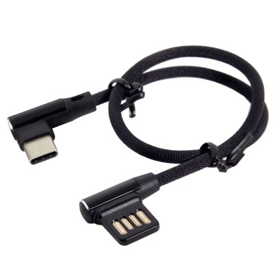 Usb-C 3.1 Type-C To Left Right Angled 90 Degree Usb 2.0 Data Cable with Sleeve for Tablet &amp; Phone 15Cm