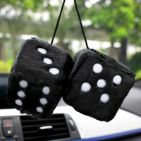 จี้รถที่มีสีสัน Plush Dice Craps JDM รถยนต์กระจกมองหลัง Charms แขวน Suspension เครื่องประดับโต๊ะตกแต่งบ้าน-SJK STORE