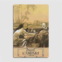 จริงใจ Campari สุราโปสเตอร์โบราณโปสเตอร์เมทัลมีคราบคลับปาร์ตี้ห้องนั่งเล่นวาดภาพคัพโปสเตอร์ดีบุกปรับแต่งได้