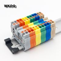 [HOT QAA,JXHKLWW 121] 10Pcs PT2.5 Push-In ฤดูใบไม้ผลิ Feed-Through Strip Plug PT-2.5 PT 2.5สายไฟขั้วต่อ DIN Rail Screwless Terminal Block