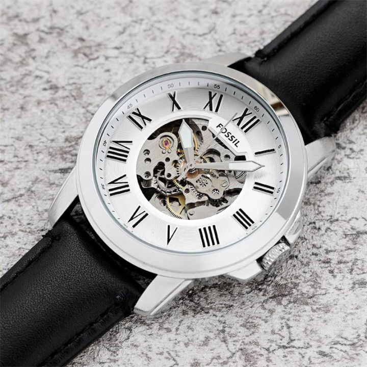 เครื่องกล-แสงหรูหรานาฬิกาผู้ชาย2022ใหม่นาฬิกาข้อมือผู้ชายเข็มขัดหนังผู้ชายวิศวกรรมนาฬิกาธุรกิจสบายๆ