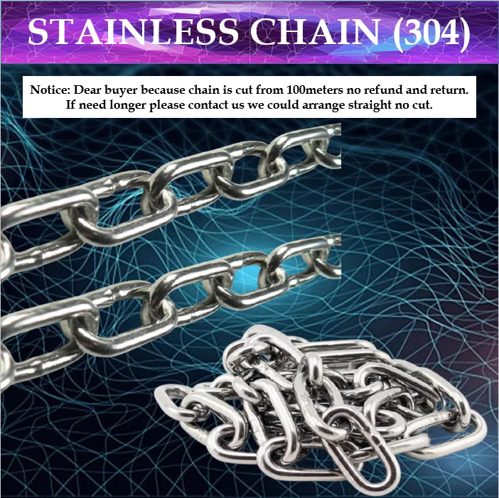 Chain Stainless 4mm 1meter Steel 304 Stainless Steel Chain per meter