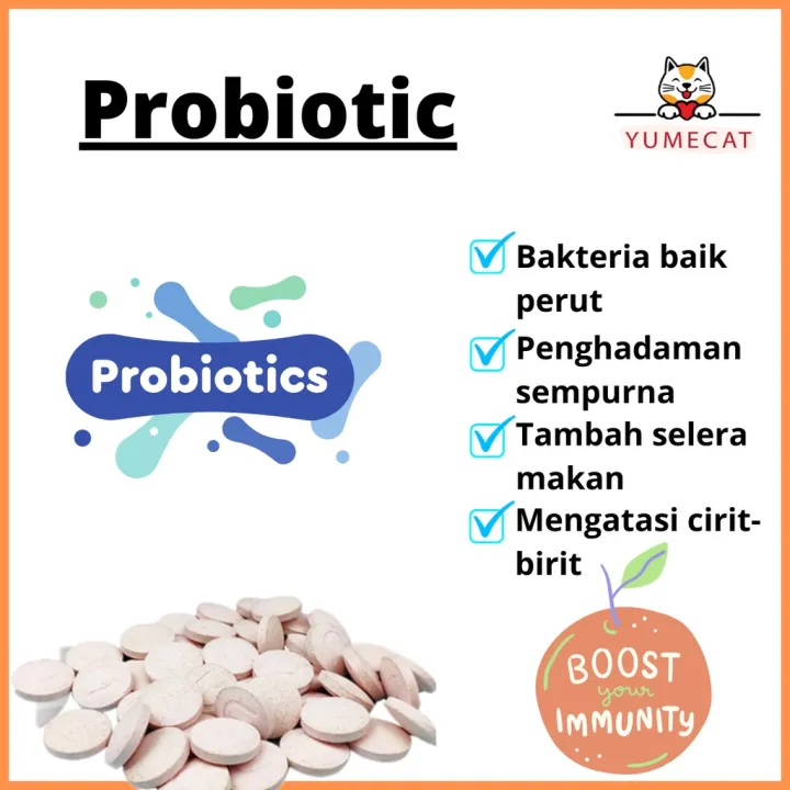 YUMECAT Probiotic Supplement Vitamin Kucing untuk Pencernaan & Atasi ...