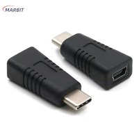 MARBIT Mini USB FEMALE TO Type C อะแดปเตอร์ชาย Mini T Type FEMALE TO Data CABLE