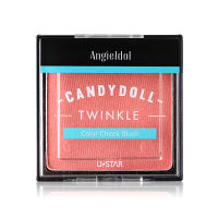 Ustar Angie Idol Candy Doll Twinkle Color Cheek Blush สี Peach Pop บลัชออนปัดแก้มเนื้อเนียนละเอียด สัมผัสนุ่มลื่น ติดทนนาน สีสันเป็นธรรมชาติ