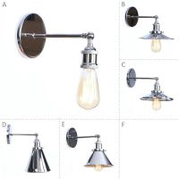 American country individuality creative sitting room adornment bedroom single head chrome color LED wall lamp wrought iron hotel restaurants ❤