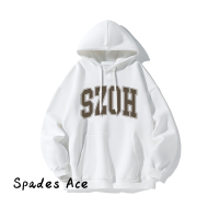 Spades Ace เสื้อฮู้ด เสื้อแขนยาวอบอุ่น หลวมและสบาย ทันสมัย น่ารัก สไตล์ คลาสสิค CC22111617 41Z231010