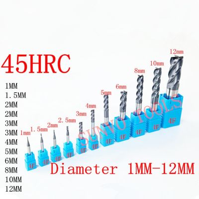 1.5มม. 2มม. 3มม. 4มม. 5มม. 6มม. 8มม. 10มม. 12มม. 2ร่อง Hrc55ทังสเตนคาร์ไบด์ดอกกัดแบนเกลียวบิต Cnc Endmill Router Bi