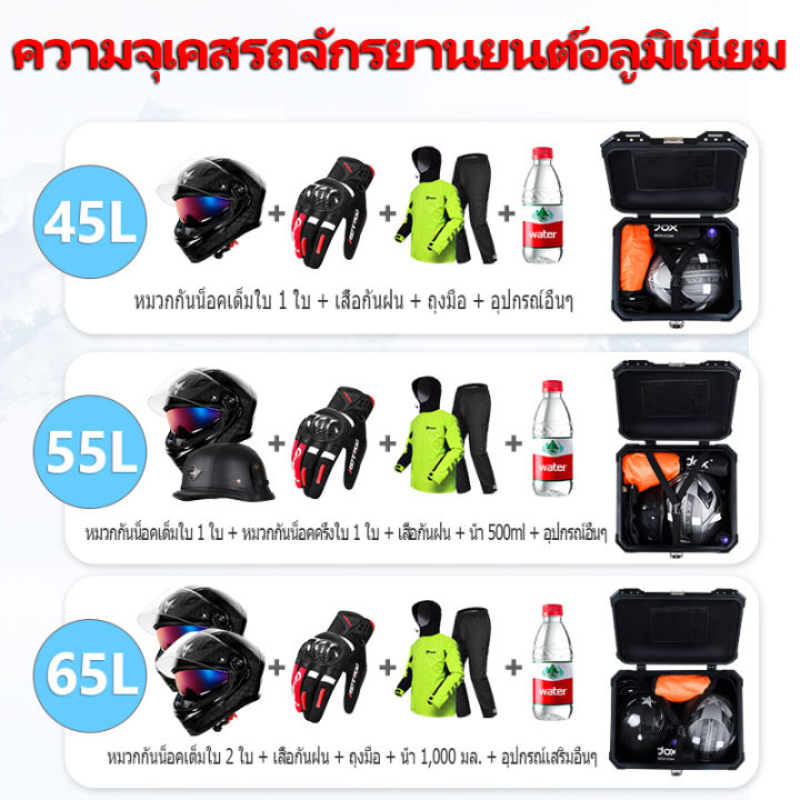 พร้อมส่ง-กล่องท้ายมอไซค-กล่องท้ายมอเตอร์ไซค์-กล่องหลังมอไซ-กล่องติดมอไซค์-65l-พร้อมของแถมเบาะพิง-กล่องติดท้ายมอเตอร์ไซค์-กล่องท้ายรถมอเตอร์ไซค์-กล่องท้าย