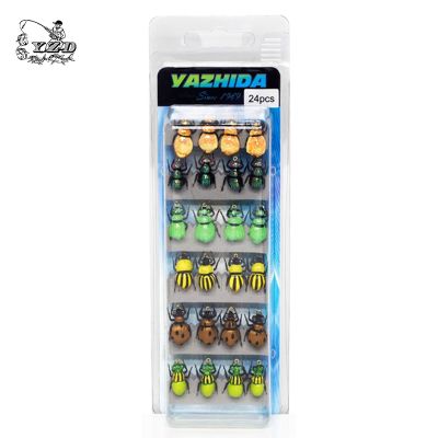 【hot】▬✱✥ Fly Fishing Bait Flies Set 24pcs Artificial Dry Insect Tying Bass TroutFishing Assortment fish
