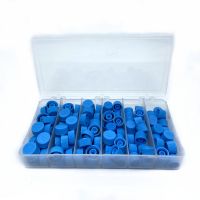 RV65F 120pcs Car A/C door core dust cap/high and low pressure pipe cap fluorine nozzle/safety valve cover Valve Stems  Caps  Adapters