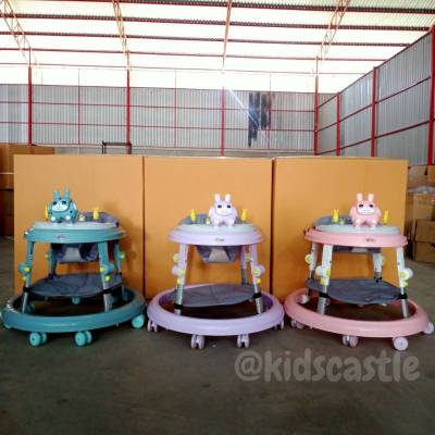 Toyswonderland รถหัดเดินเด็ก มีเสียงเพลงมีไฟ มีที่ล็อคล้อ สีพาสเทล รุ่นน้องหมา