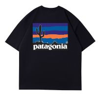 Patagonia สำหรับทั้งหญิงและชายแขนสั้นวินเทจคลาสสิก D8j3k เสื้อยืดพิมพ์ลายกีฬา