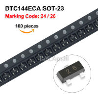 100pcs DTC144ECA SOT-23 DTC144 SOT23 NPN 50V/100mA Digital Transistor Marking Code 24 26 New original