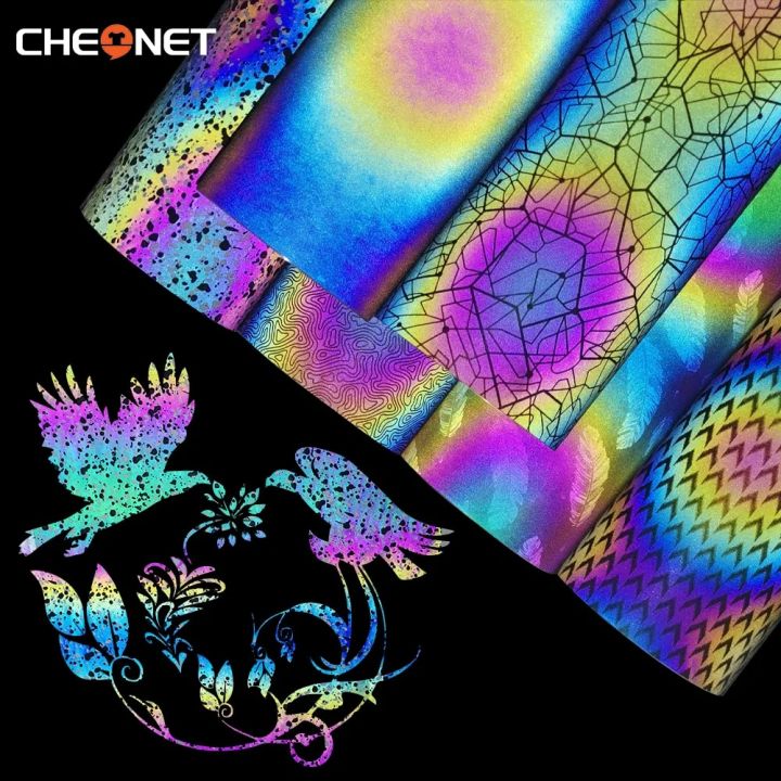 25x30cm Reflective Gorgeous Rainbow Heat Transfer Vinyl HTV Vinyl for Cricut  T-Shirts Clothes Bag Hat Fabric Supplies - AliExpress